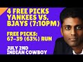 MLB Picks and Predictions - New York Yankees vs Toronto Blue Jays, 7/2/25 Free Best Bets & Odds