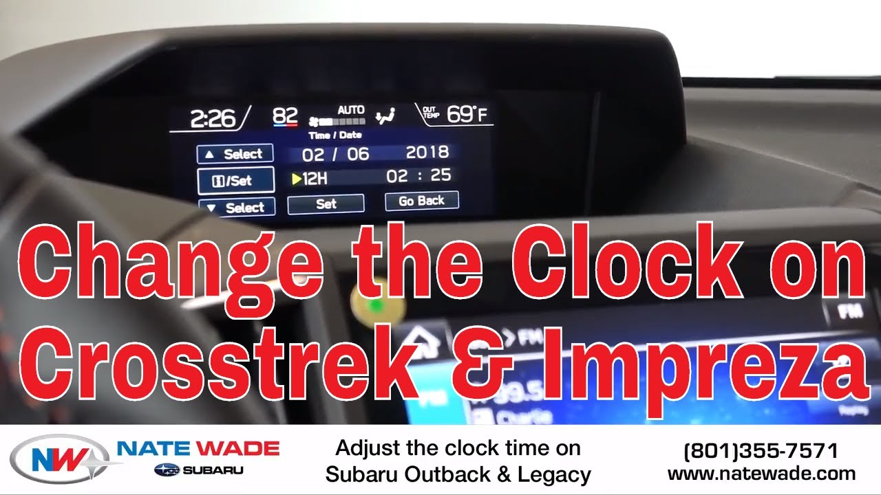 How To Change the Clock on Subaru Crosstrek & Impreza YouTube