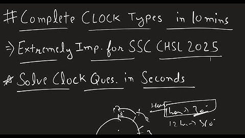 Complete Clock in 10 Mins | Extremely Important for SSC CHSL 2025