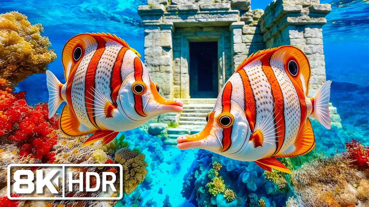 🌊 The Best Underwater World 8K HDR | Colorful Marine Life & Calm