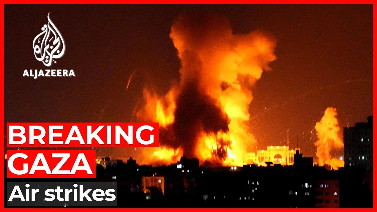 Israel pounds Gaza; Palestinians respond with rockets - YouTube