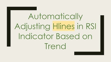 Automatically Adjusting Hlines in RSI Indicator Based on Trend