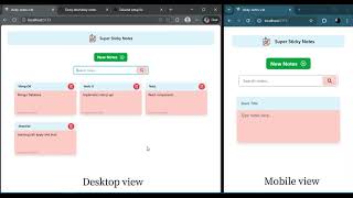 Sticky Notes App using React