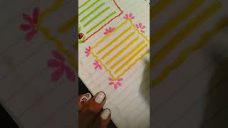 ♡PAPER NOTES DOODLE ||Draw frame doodle for your planner 🌸🌷|| Bullet journal 🌼📝#youtubeshorts #art