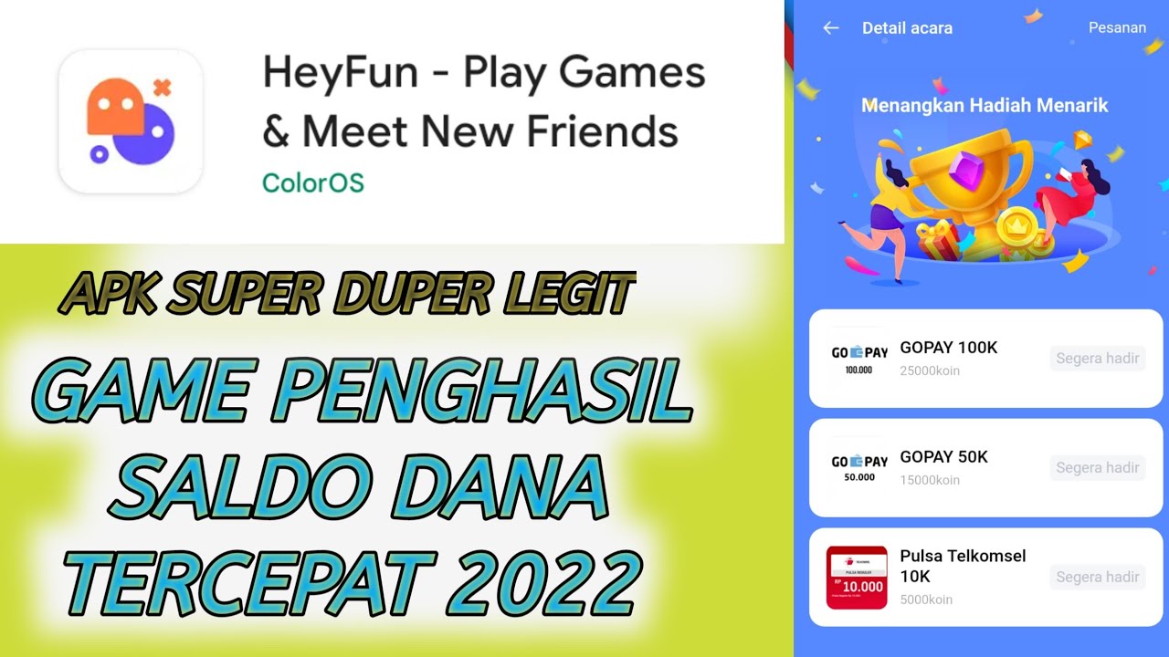 GAME PENGHASIL UANG TERBARU 2022 TERBUKTI MEMBAYAR - HEYFUN GAME PENGHASIL UANG TERCEPAT