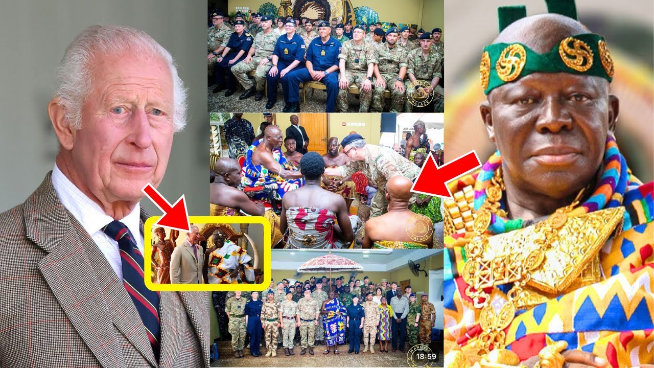 King Charles sends British High Military Command to Visit Asantehene Otumfuo in Manhyia Palace!