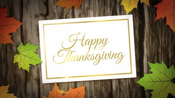 Happy Thanksgiving - Free After Effects Template by Quincemedia.com