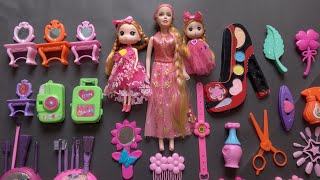 ASMR|Pink Dolls|5 Minutes satisfying with unboxing hello kitty barbie dolls|Barbie miniature toys