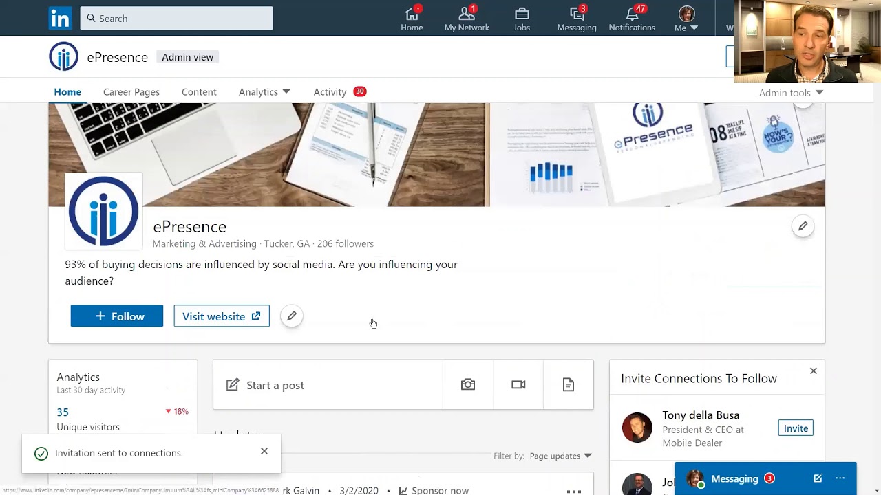 LinkedIn Company Page Followers - the new feature to add new followers