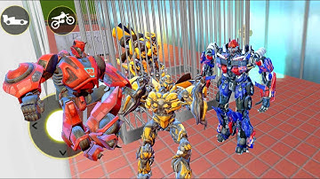 Futuristic robots rescue optimus prime & Bumblebee ^ ^ Robot Car Transform 2020 ^^ Android  Gameplay