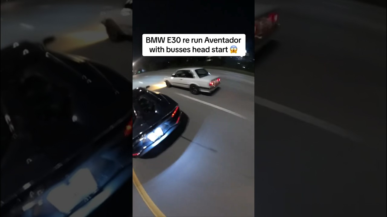 BMW E30 Smokes Lamborghini 😱🔥 