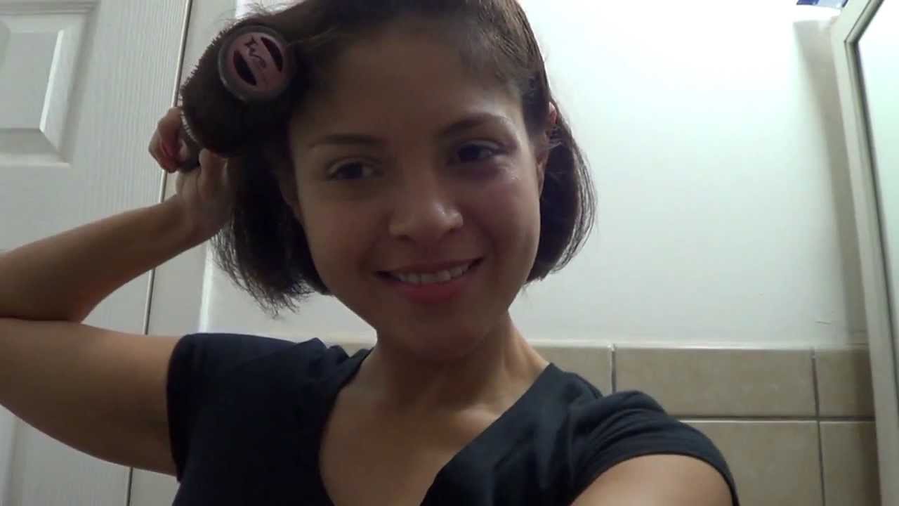 Como secar pelo corto rizado / How to Blow Dry Frizzy Hair - YouTube