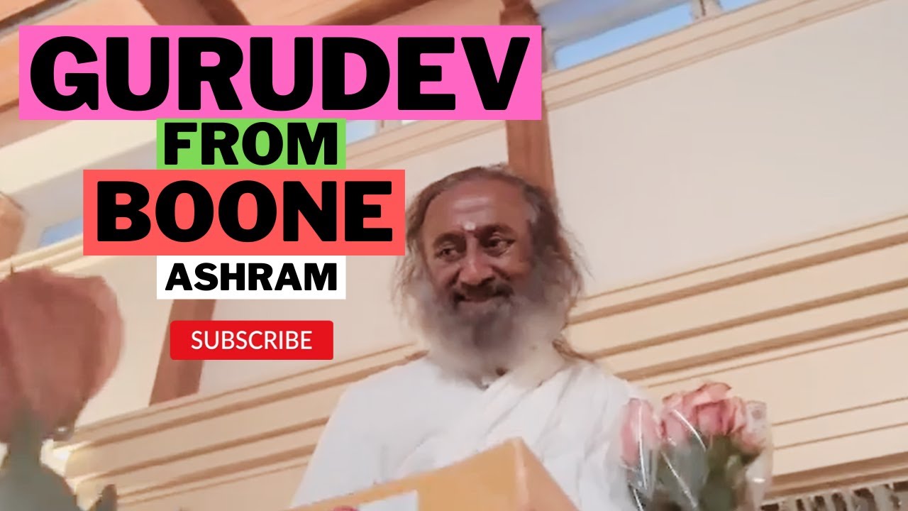 Devotees with Sri Sri Ravi Shankar Gurudev from Boone Ashram, USA!