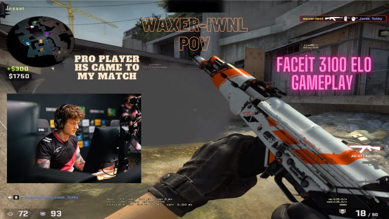 CS:GO Pro Player HS Maçıma Geldi - Faceit 10 LVL Match - YouTube