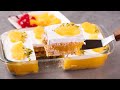 PINEAPPLE PUDDING SLICE DESSERT | NO BAKE BISCUIT CAKE RECIPE | EGGLESS DESSERT | N'Oven