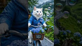 cute cat cycling✨