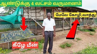 வாத்து கோழியின் கழிவு மீனுக்கு உணவு | தீவன செலவில்லாத இரட்டை வருமானம் | Smart Integrated Farming