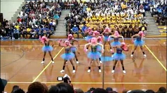POMS dance Nicki Minaj at Laurel High School's Pep Rally