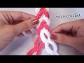 كروشية ضفيرة بخطوات سهلة جداً - Crochet braid in easy steps#يويو_كروشية