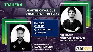 TRAILER | FUNDAMENTALS OF ANSYS | EFFICYCLE | GSRACERS | BASICS OF ANALYSIS | SUSPENSION COMPONENTS