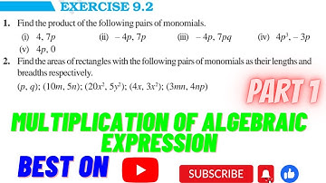 Ex 9.2 CLASS 8 MATHS solution |PART 1|BEST explanation| algebraic expression and identities|