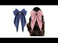 How to make Hair clip/Hair Bows/Diy Satin Hair Bow Clip/ घर पर बड़ी ही आसानी से बनने वाला हेयर क्लिप