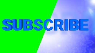 Subscribe - green screen text 3D animation #08