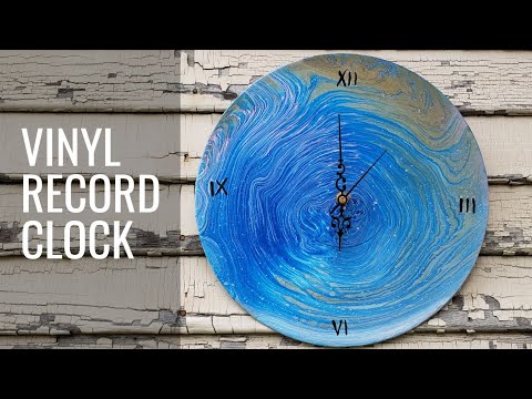 Video: A Clock From Vinyl Records (33 Photos): How To Make It Yourself Using Stencils And Layouts? Making Using Decoupage And Craquelure Technique