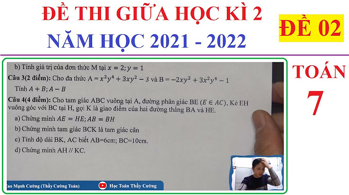 Đề toán thi học kì 2 lớp 7 năm 2024
