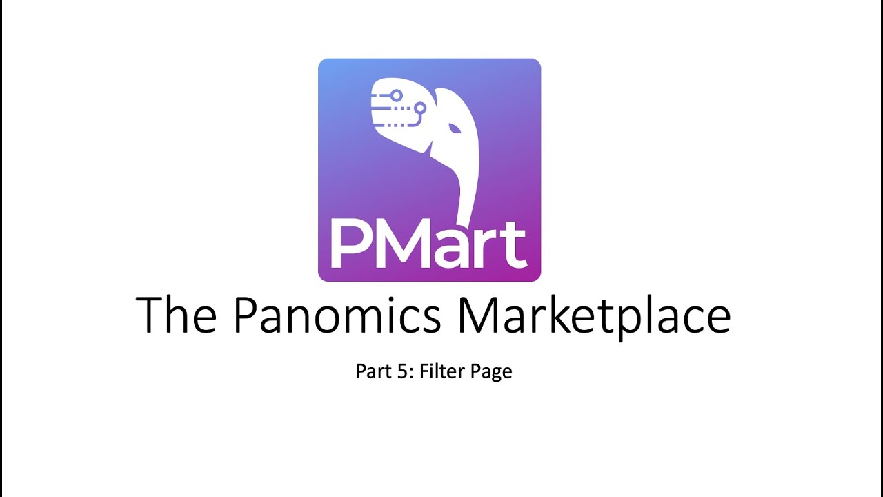 PMart Tutorial 5: The Filtering Page
