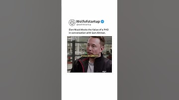 Elon Musk ridicules the worth of a PhD during a discussion with Sam Altman 🏫🕵‍♂️ #elonmusk #phd