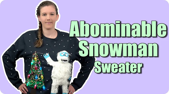 Ugly Christmas Sweaters - Abominable Snowman With Lights!