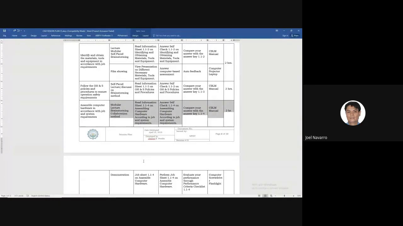 Session Plan - YouTube