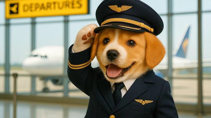 🛫 Baby Puppy’s First Flight — From Dream to Sky! ✈️ | Pilot Puppy, airport story, cute dog adventure