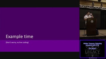 T208 Hidden Treasure Detecting Intrusions with ETW Zac Brown