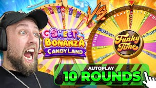 I Did 10 Rounds Of Autoplay On Funky Time And Sweet Bonanza Candyland profit