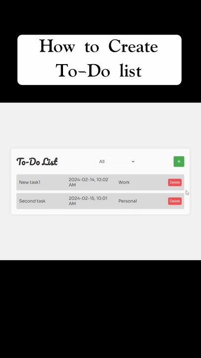 How to create a To-Do list using html css and javascript #miniproject # ...