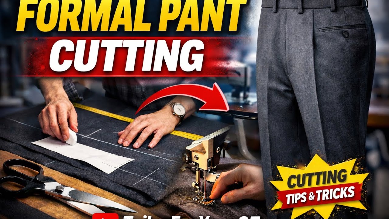 Formal Pant Cutting & Stitching | Perfect Fit Pant Kaise Banti Hai सब्से आसान तरीका 
