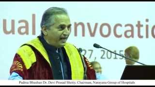 Dr. Devi Prasad Shetty, Chairman, Narayana Group of Hospitals at IIMB's 40th Annual Convocation.