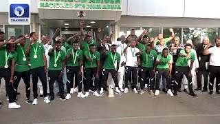 U-20 AFCON: Flying Eagles Return To A Heroes Welcome In Abuja + More | Sports Tonight