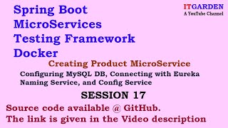 Spring Boot MicroService creating Product Service with Eureka Naming and Config Service Session 17
