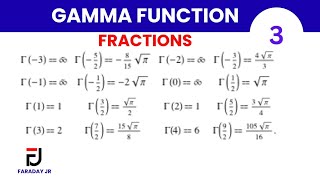 🟢 Gamma Function of Fractions | Solved Examples Step-by-Step 📘⚡ | Faraday Jr