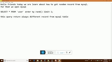 Random Record From Sql