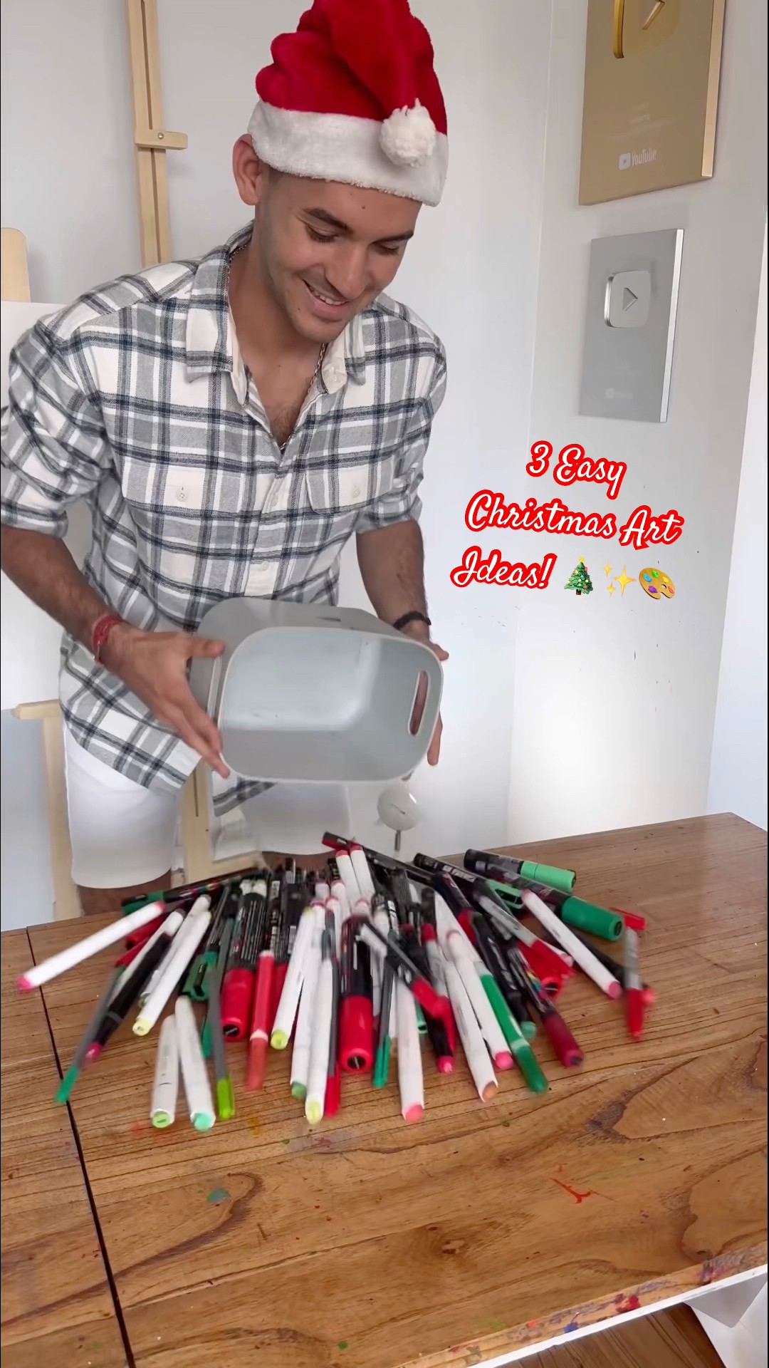 Christmas Art Ideas for Beginners! ?✨? What’s your Fav?! ? #art #hacks #christmas