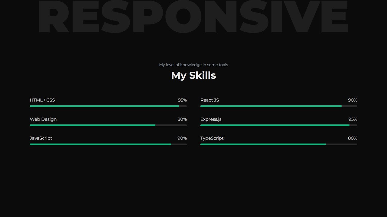 HTML CSS Responsive Skill Section Design - YouTube