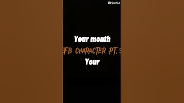 Your month your B.F.B. character! part 3