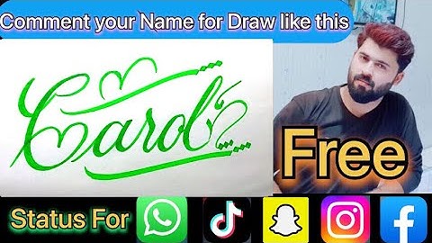 Carol Name Signature Calligraphy Status | How to Cursive write with cut Marker #carol @carol