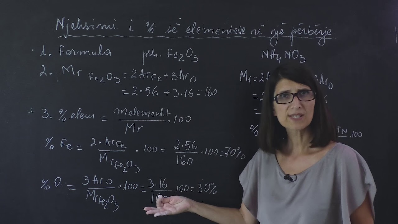 Kimi - Njehsimi i përqindjes së elementeve në një përbërje