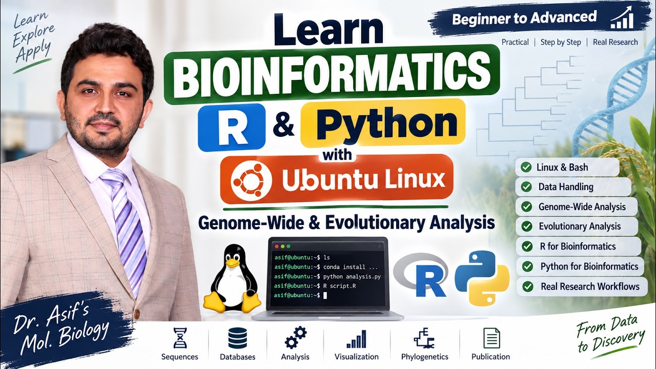 Learn Bioinformatics with Ubuntu Linux | R, Python, Genome-Wide & Evolutionary Analysis