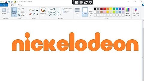 How to draw Nickelodeon logo in MS Paint.. Step by Step.